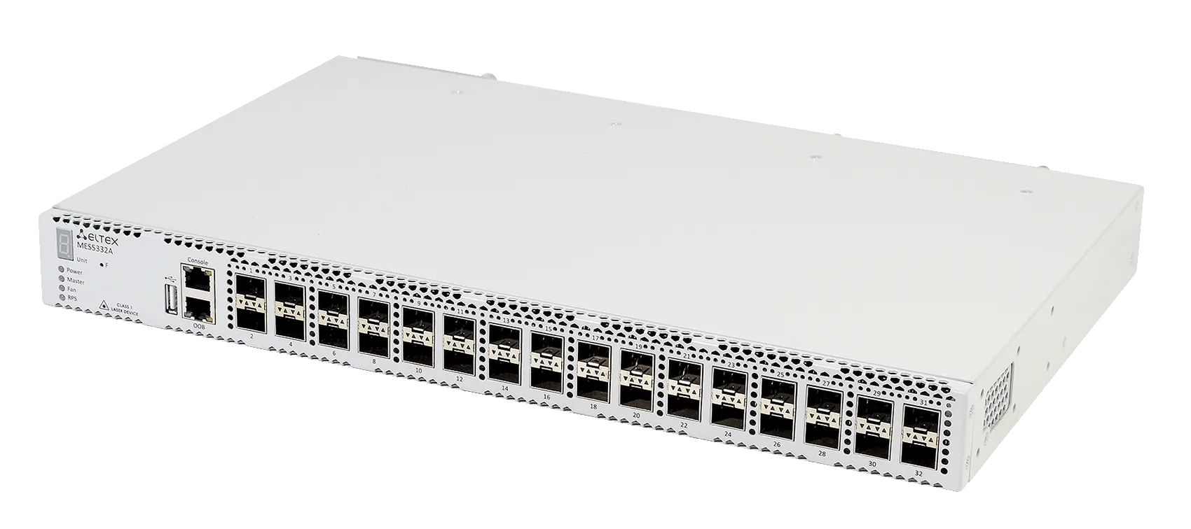 Ethernet-коммутатор MES5332A rev. C, 1x1G RJ45 + 32x10G SFP+, L3, dual PSU